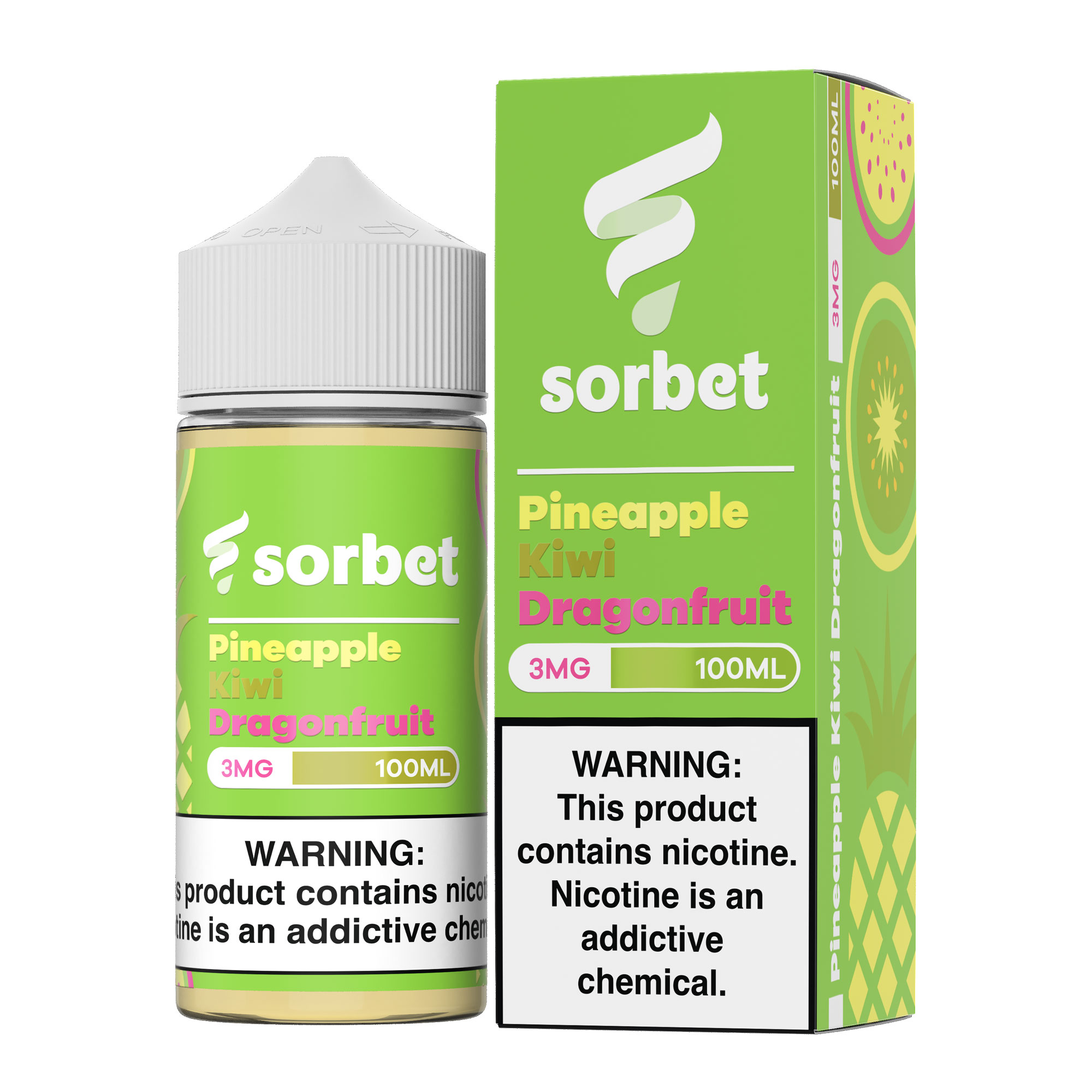 Sorbet Pop Pineapple Kiwi Dragon Fruit 100mL